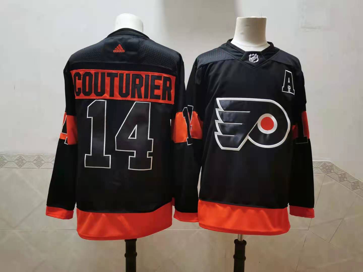 Cheap Men Philadelphia Flyers 14 Couturier Black Authentic Stitched 2020 Adidias NHL Jersey